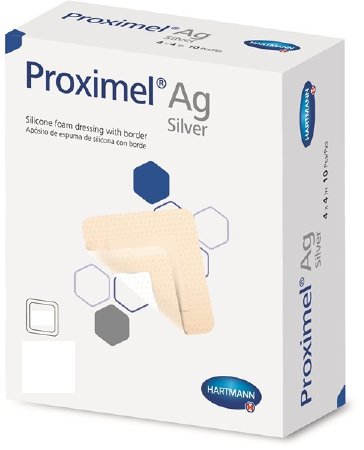 Silver Foam Dressing Proximel® Ag 6 X 6 Inch Square Sterile