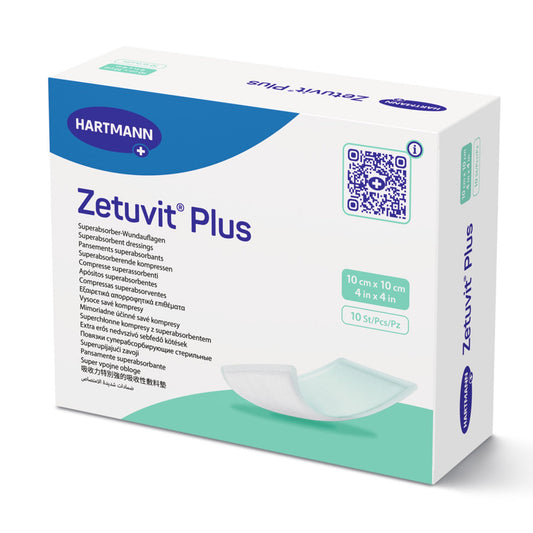 Super Absorbent Dressing Zetuvit® Plus Without Adhesive 4 X 4 Inch Square