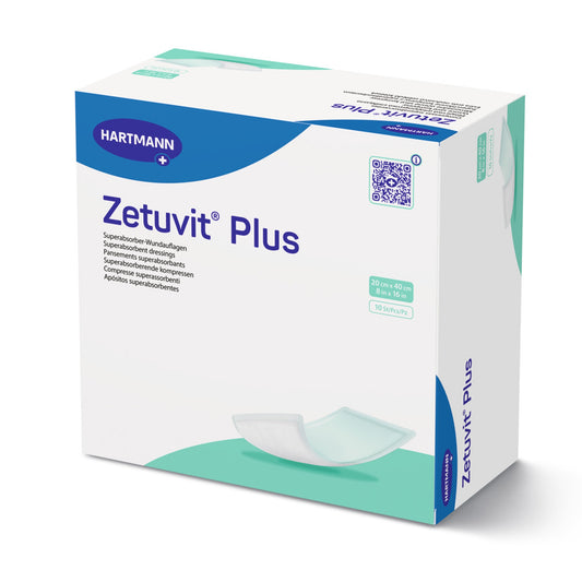 Super Absorbent Dressing Zetuvit® Plus Without Adhesive 8 X 16 Inch Rectangle