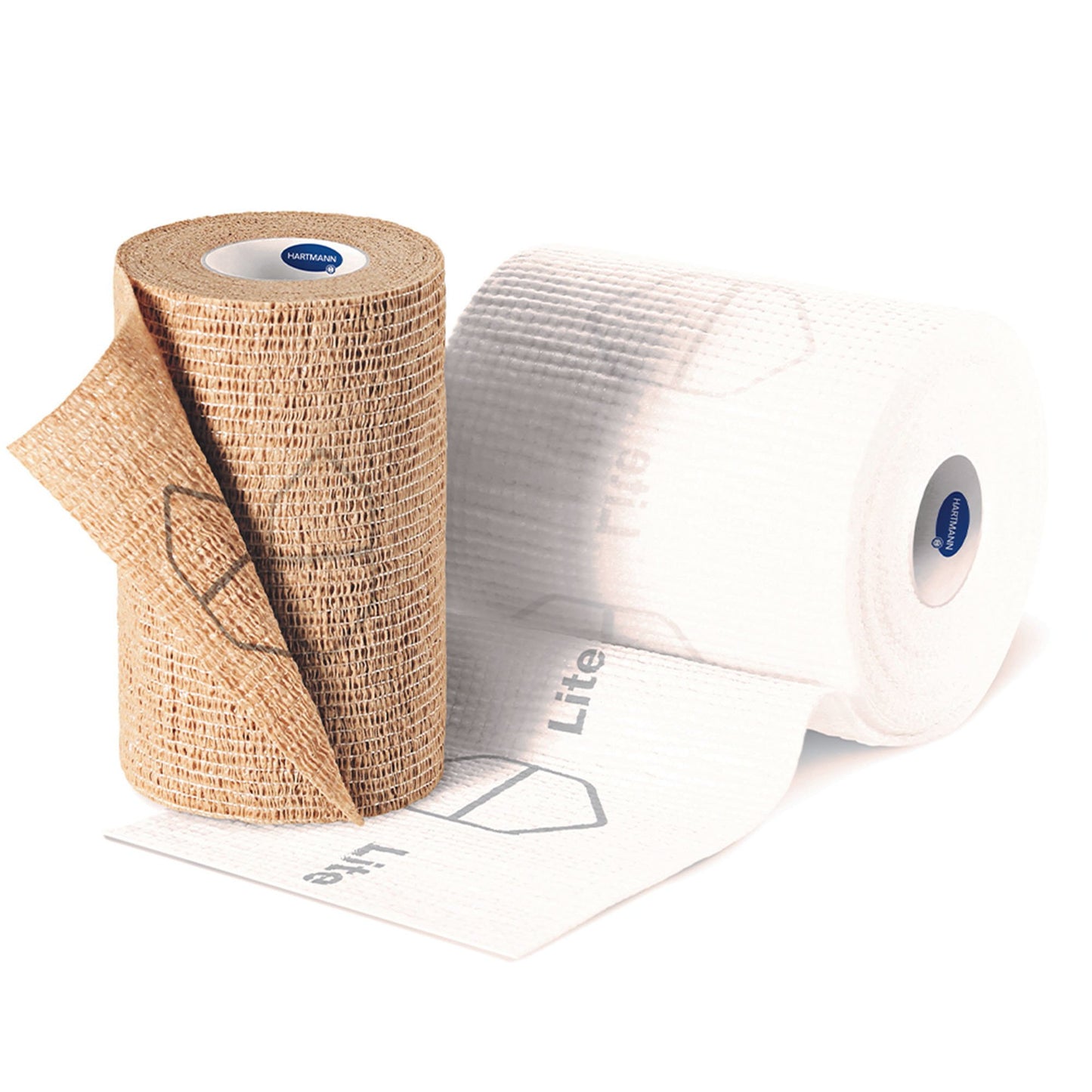 2 Layer Compression Bandage System with Visible Indicators TwoPress® 2 Lite 4 Inch X 7.1 Yard / 4 Inch X 8.9 Yard Self-Adherent Closure Tan / White NonSterile Standard Compression