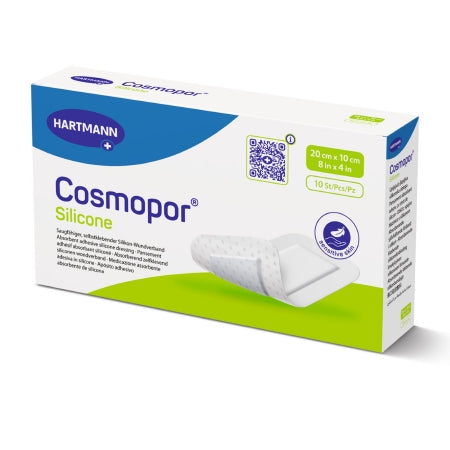 Island Dressing Cosmopor® Silicone 4 X 8 Inch Rectangle Sterile Water Resistant Nonwoven Backing