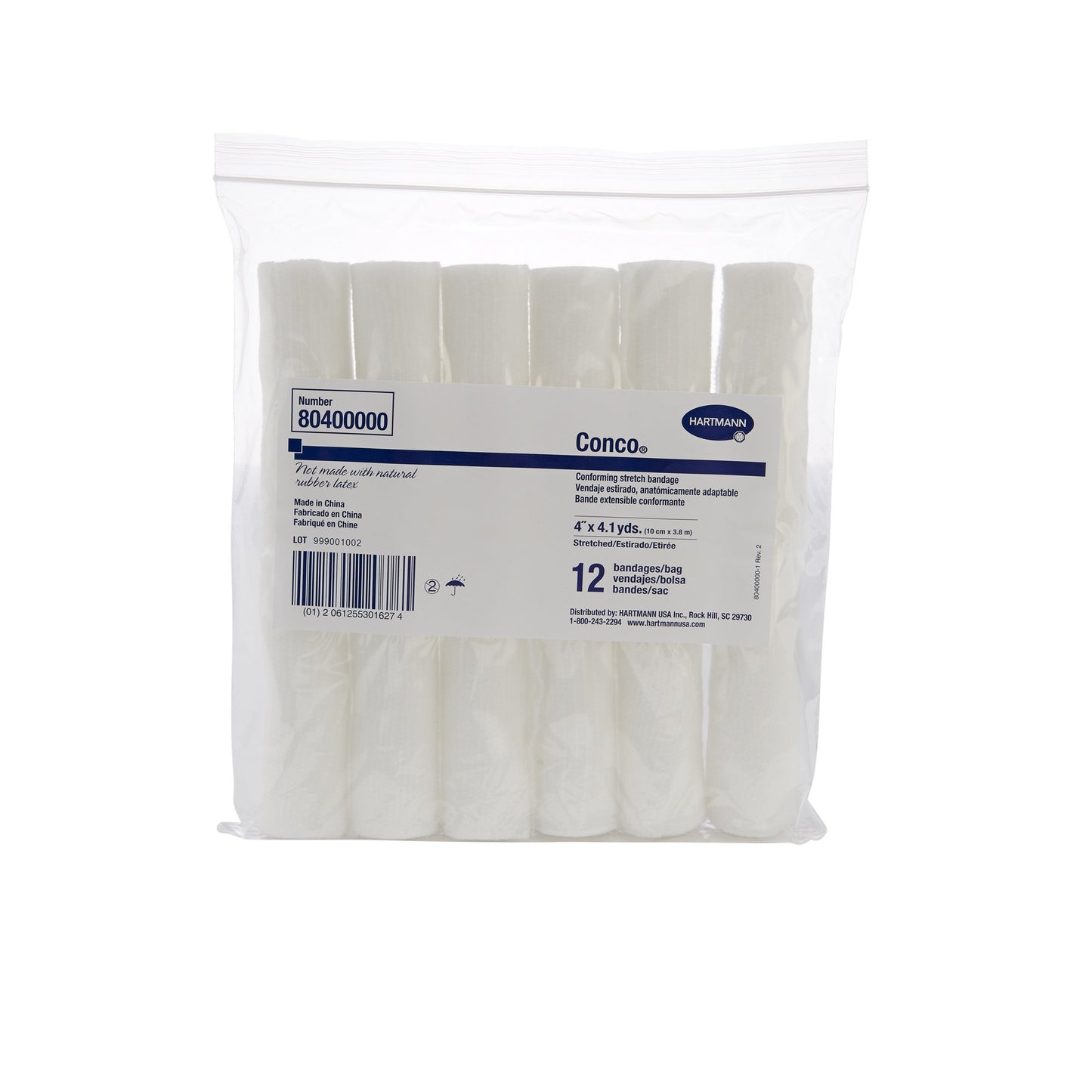 Conforming Bandage Conco® 4 Inch X 4-1/10 Yard 1-Ply NonSterile 12 per Pack