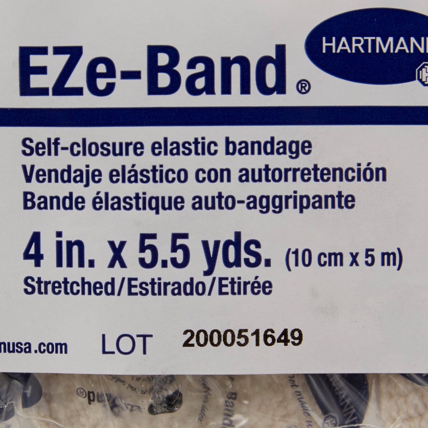 Elastic Bandage EZe-Band® LF 4 Inch X 5-1/2 Yard Double Hook and Loop Closure Tan NonSterile Standard Compression