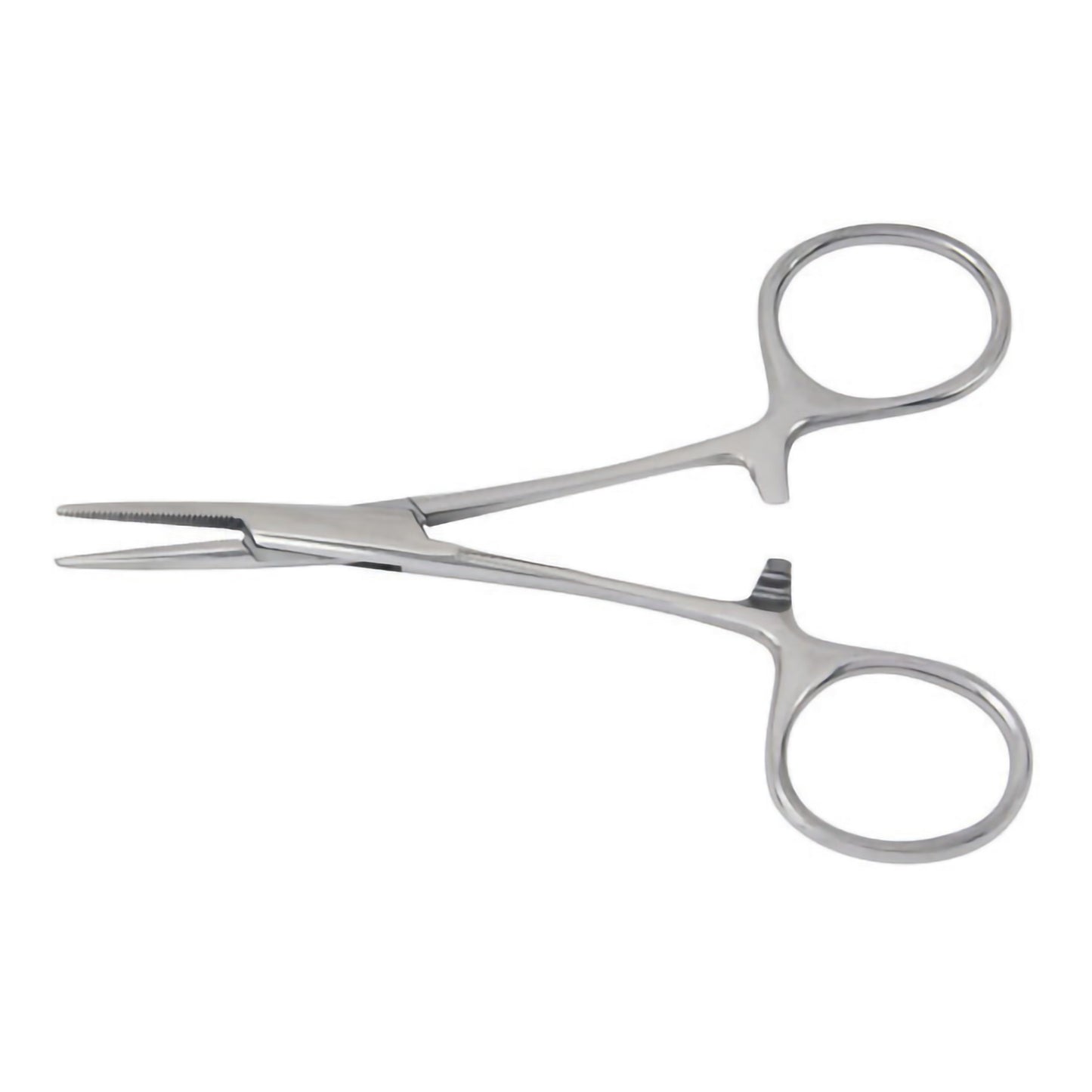 Mosquito Forceps McKesson Hartmann 3-1/2 Inch Length Floor / Office Grade Stainless Steel NonSterile Locking Finger Ring Handle Curved Serrated Tips