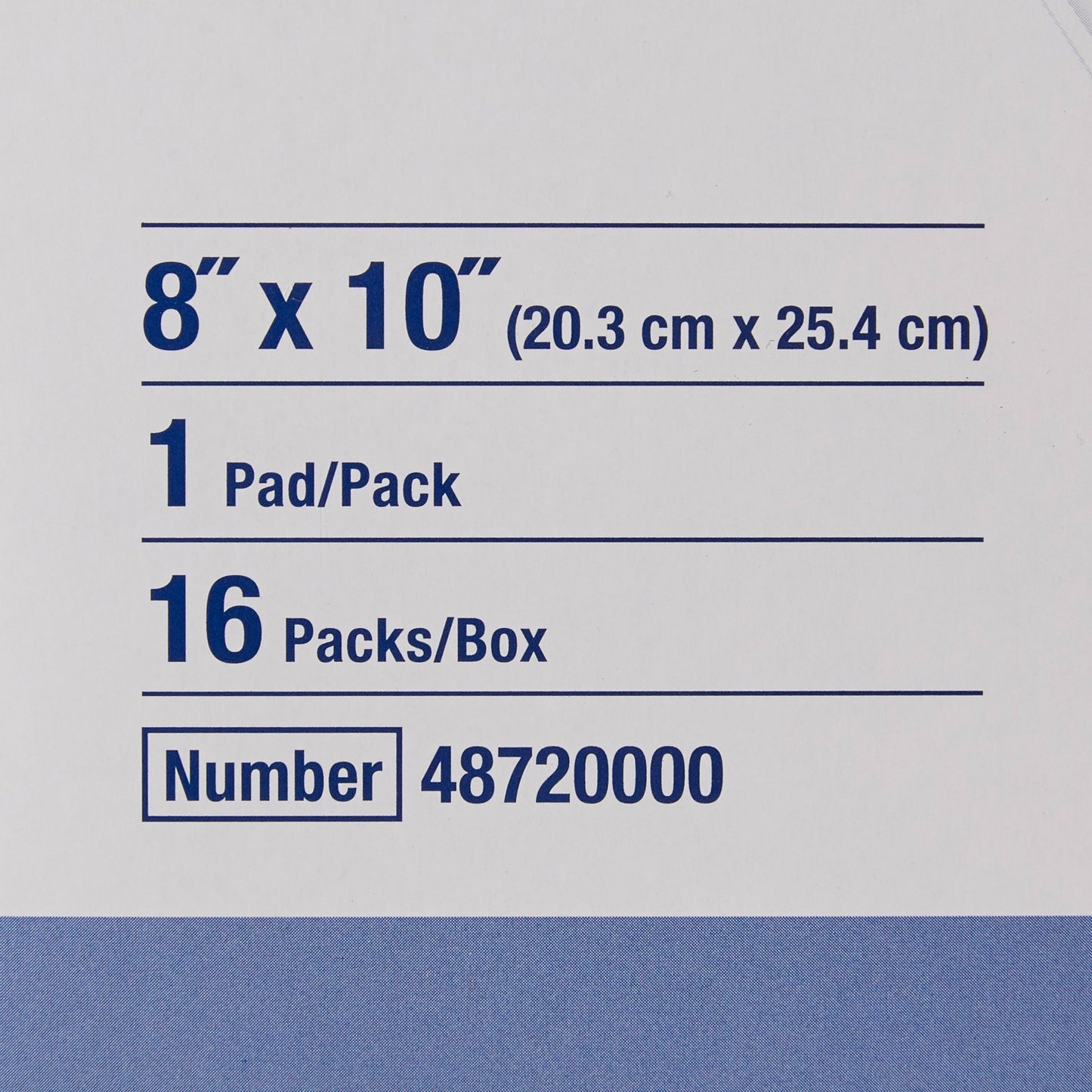 Abdominal Pad Sorbalux® ABD 8 X 10 Inch 1-Ply Sterile 1 per Pouch