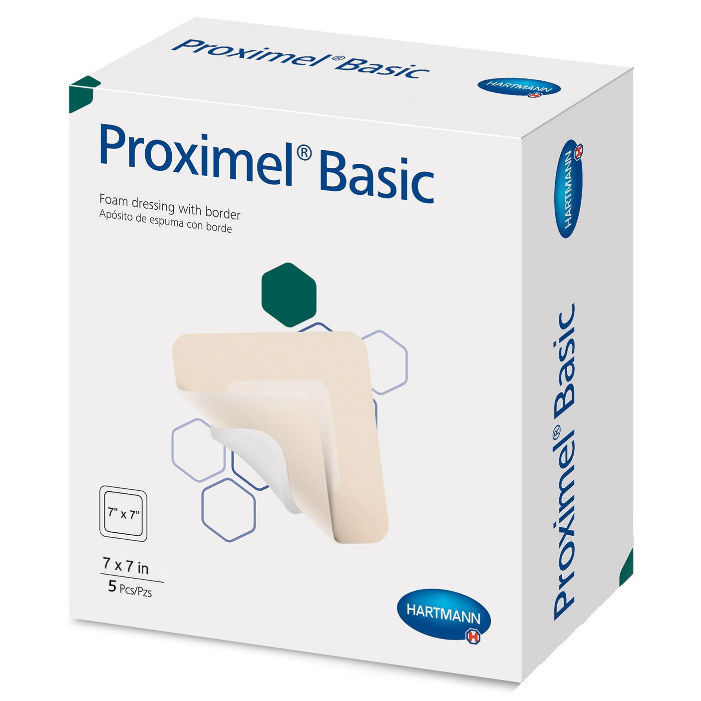 Foam Dressing Proximel® Basic 7 X 7 Inch With Border Waterproof Film Backing Acrylic Adhesive Sacral Sterile
