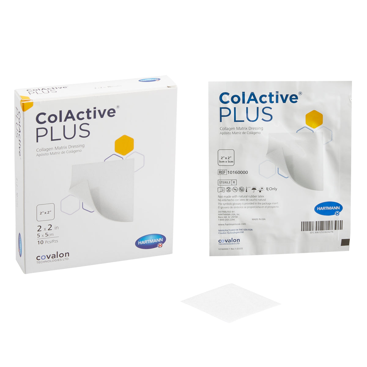 Collagen Dressing ColActive® Plus 2 X 2 Inch Square Sterile – TC Medicore
