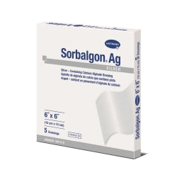 Silver Alginate Dressing Sorbalgon® Ag 6 X 6 Inch Square Sterile