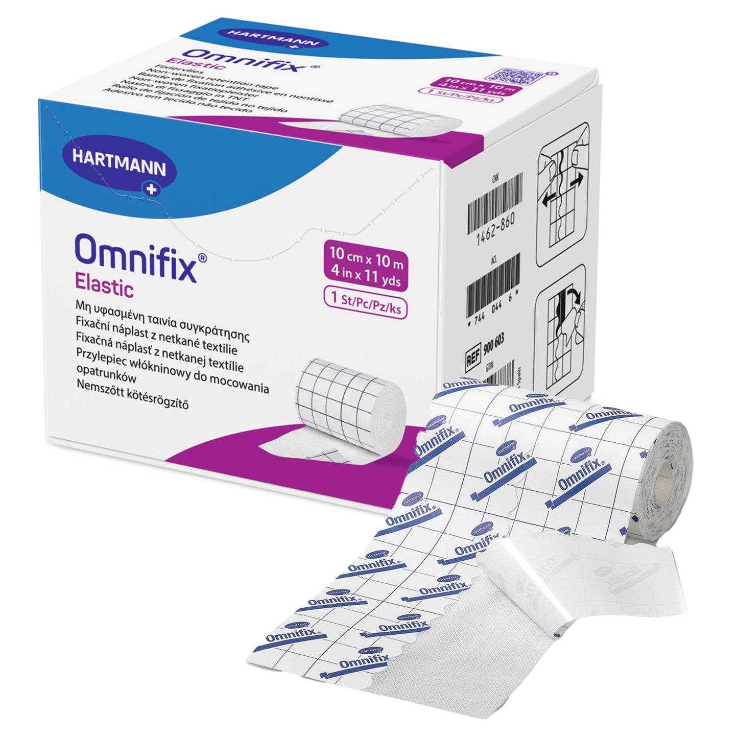 Dressing Retention Tape with Liner Omnifix® Elastic White 4 Inch X 11 Yard Nonwoven NonSterile