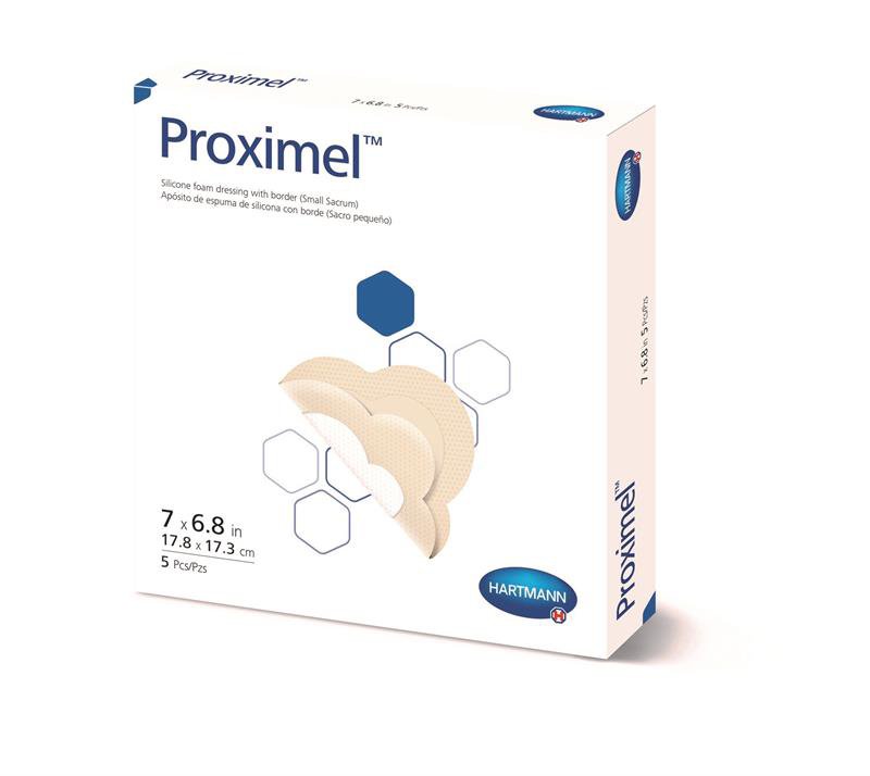 Silver Foam Dressing Proximel® Ag 6-4/5 X 7 Inch Sacral Sterile