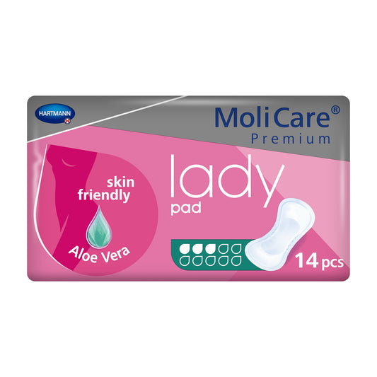Bladder Control Pad MoliCare® Premium Lady Pads 5-51/2 X 13 Inch Moderate Absorbency Polymer Core One Size Fits Most