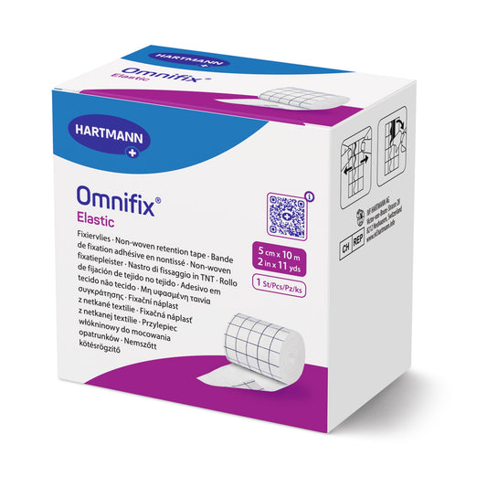 Dressing Retention Tape with Liner Omnifix® Elastic White 2 Inch X 11 Yard Nonwoven NonSterile