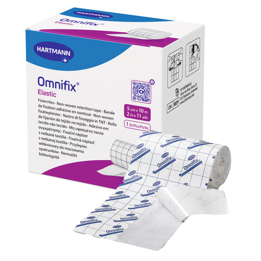 Dressing Retention Tape with Liner Omnifix® Elastic White 2 Inch X 11 Yard Nonwoven NonSterile