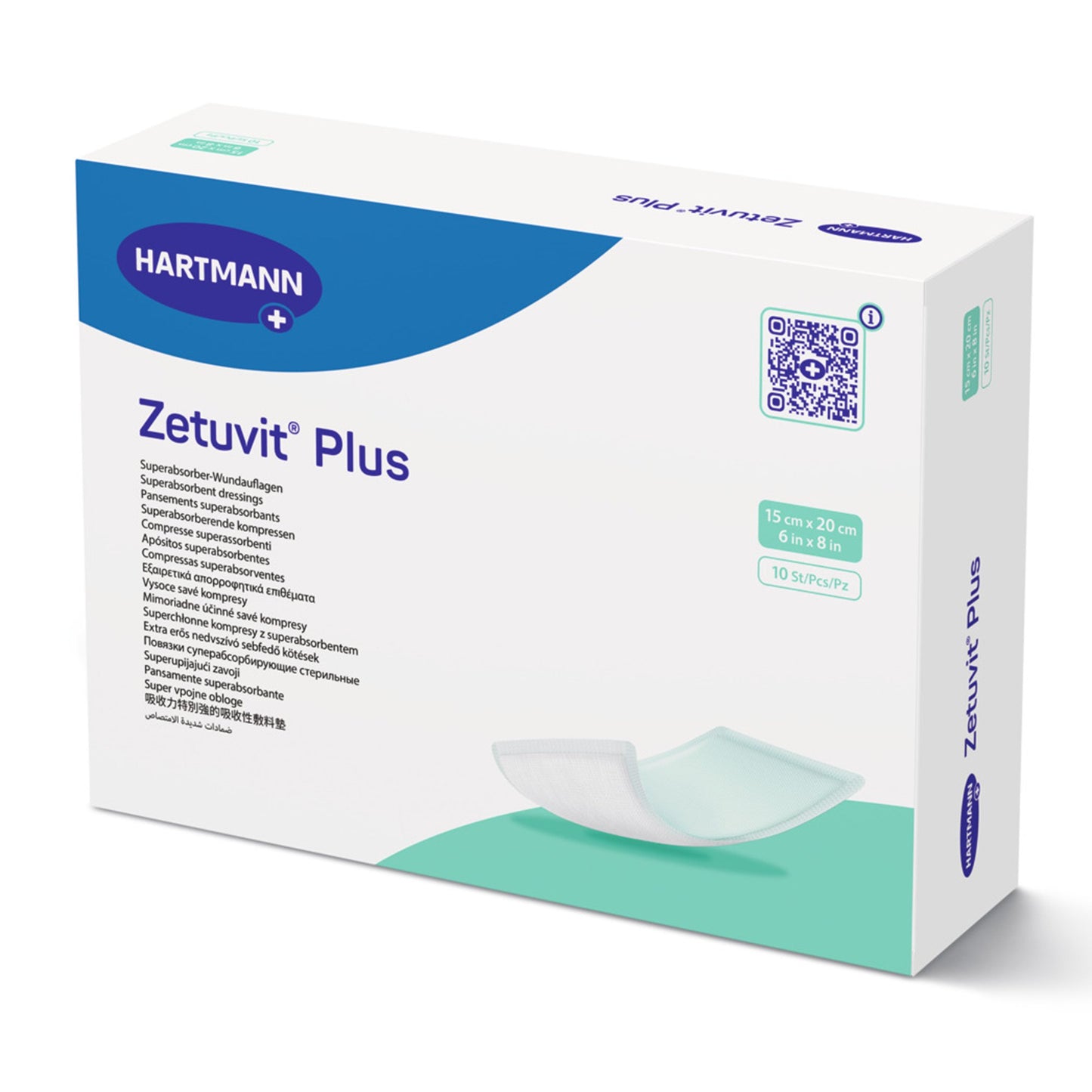 Super Absorbent Dressing Zetuvit® Plus Without Adhesive 6 X 8 Inch Rectangle