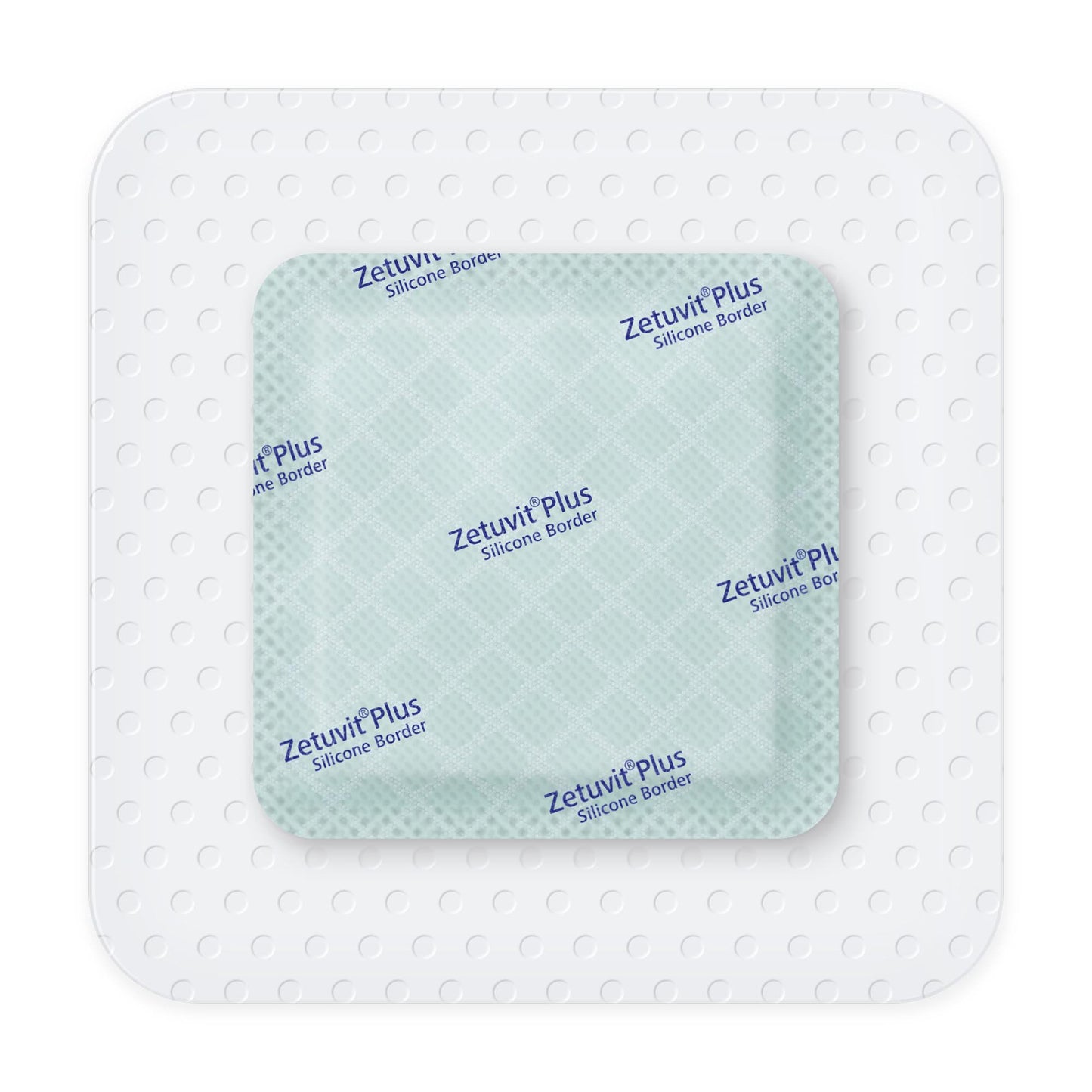 Super Absorbent Dressing Zetuvit® Plus Silicone Border Silicone Adhesive 4 X 4 Inch Square