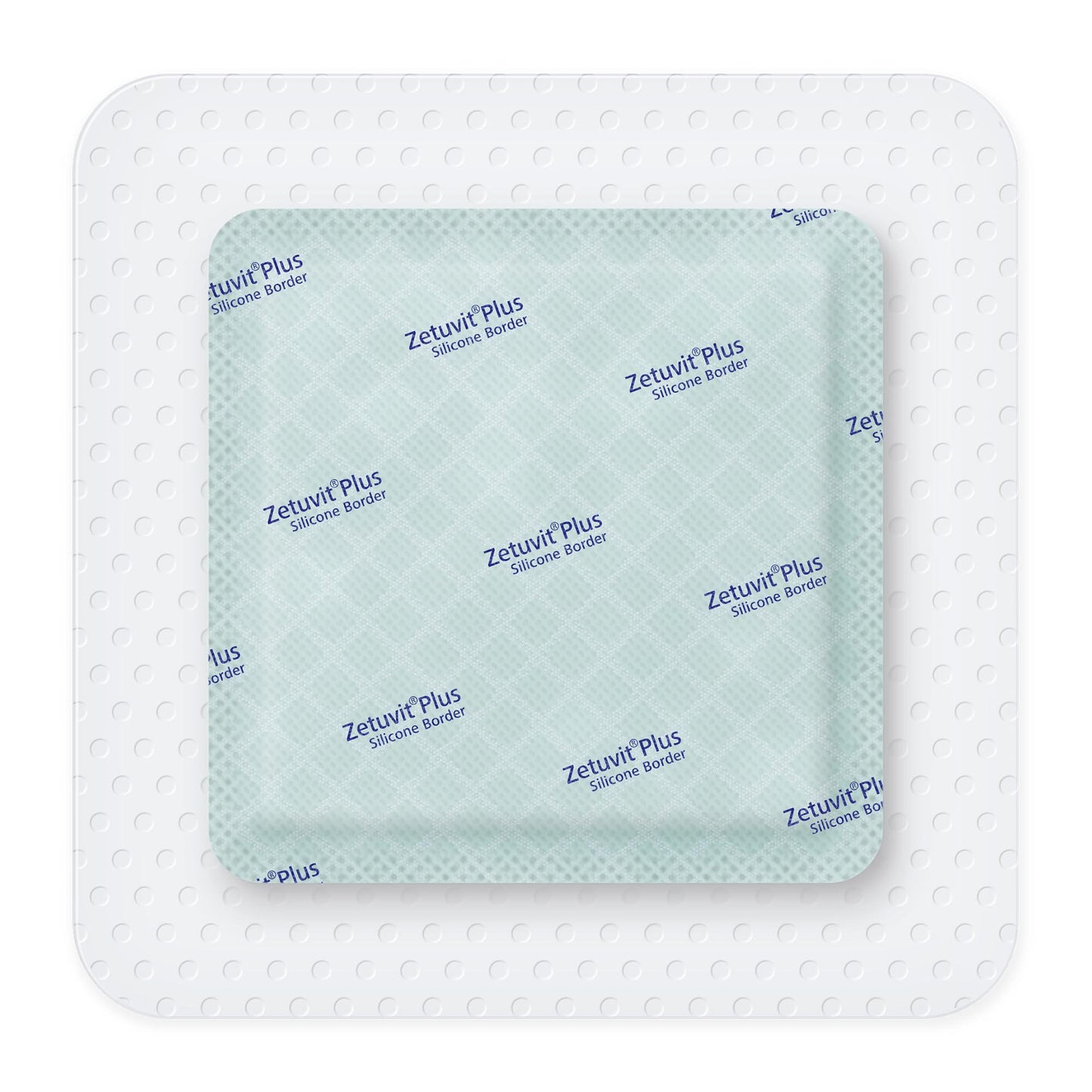 Super Absorbent Dressing Zetuvit® Plus Silicone Border Silicone Adhesive 5 X 5 Inch Square
