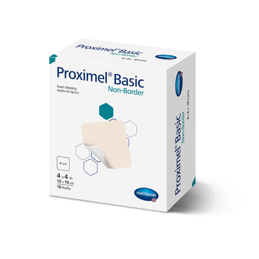 Foam Dressing Proximel® Basic Non-Border 4 X 4 Inch Without Border Waterproof Film Backing Nonadhesive Square Sterile