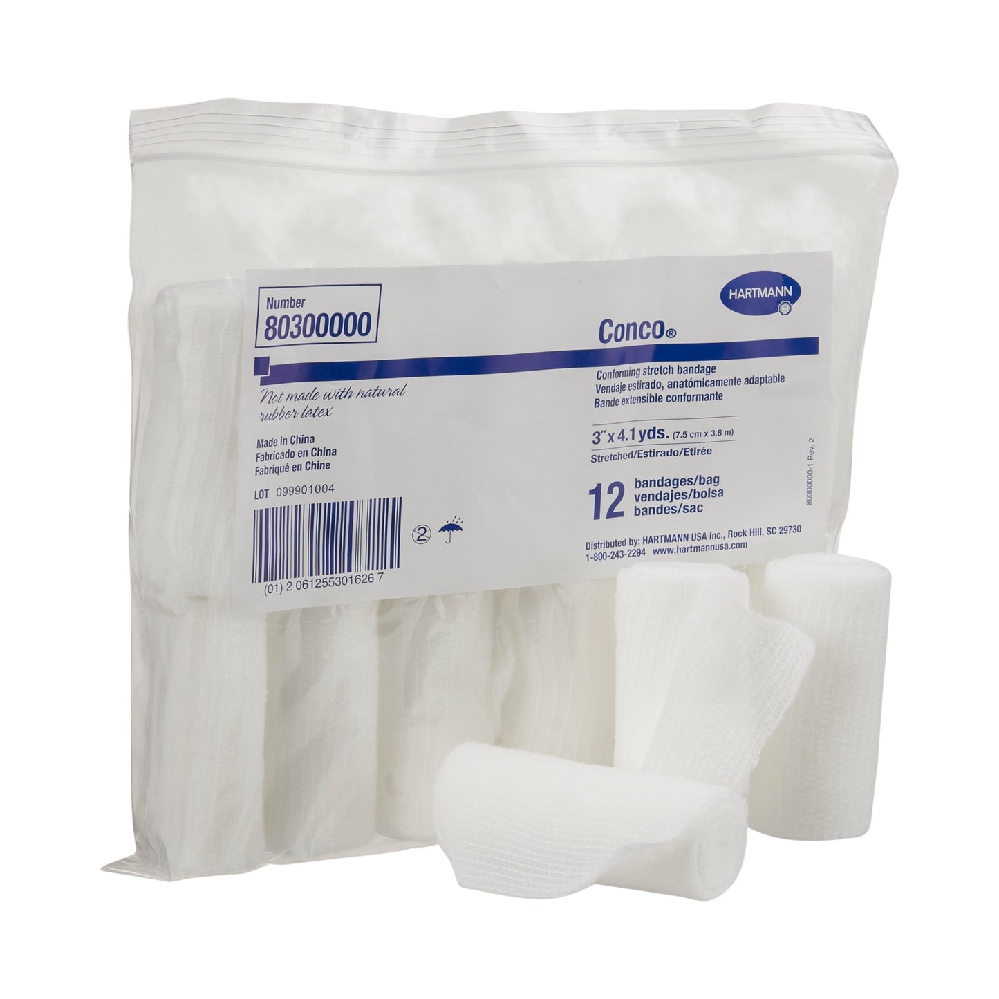 Conforming Bandage Conco® 3 Inch X 4-1/10 Yard 1-Ply NonSterile 12 per Pack
