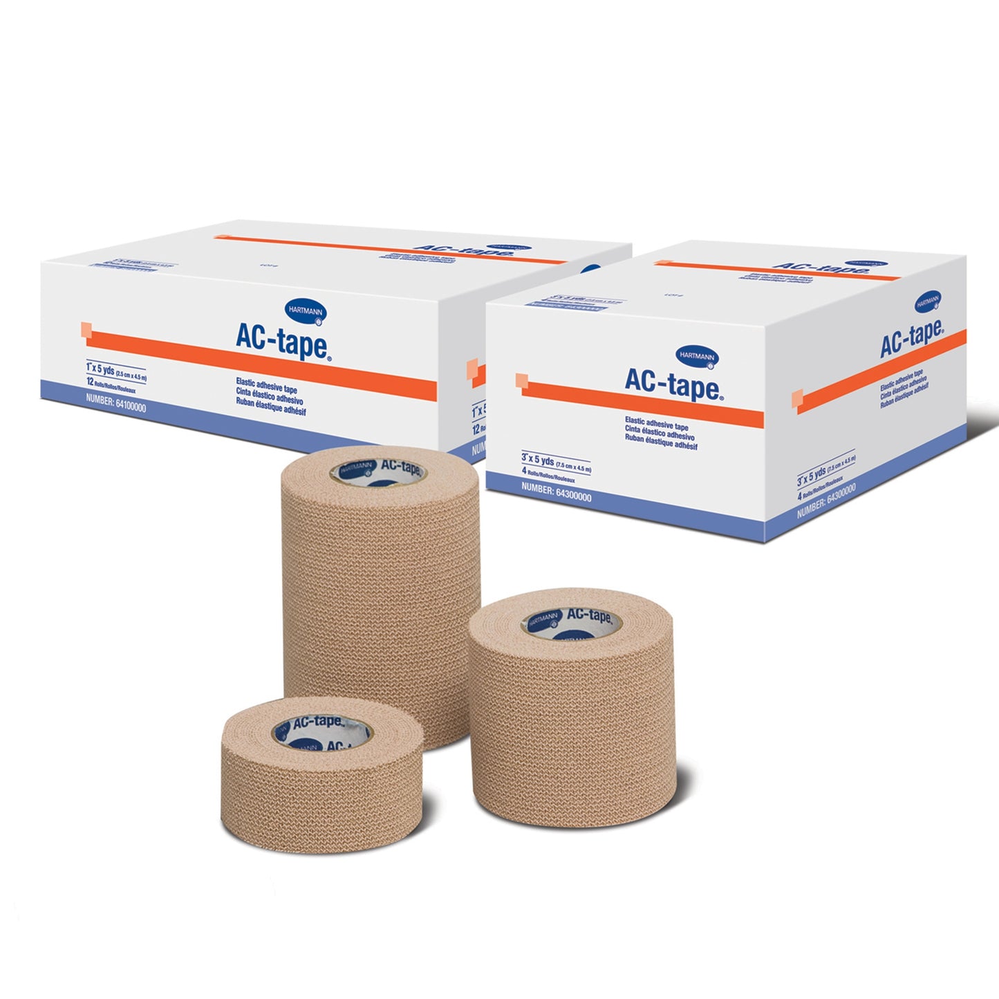 Athletic Tape AC-tape® Tan 3 Inch X 5 Yard Cotton NonSterile