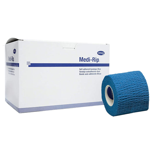 Cohesive Bandage Medi-Rip® 3 Inch X 5 Yard Self-Adherent Closure Blue NonSterile Standard Compression