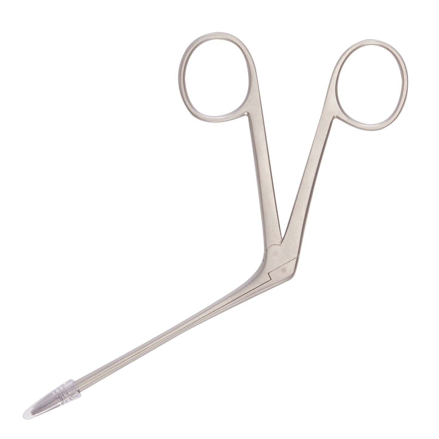 Alligator Forceps Argent™ Hartmann 3-1/2 Inch Length OR / Surgical Grade Stainless Steel NonSterile NonLocking Finger Ring Handle Straight Serrated Tips