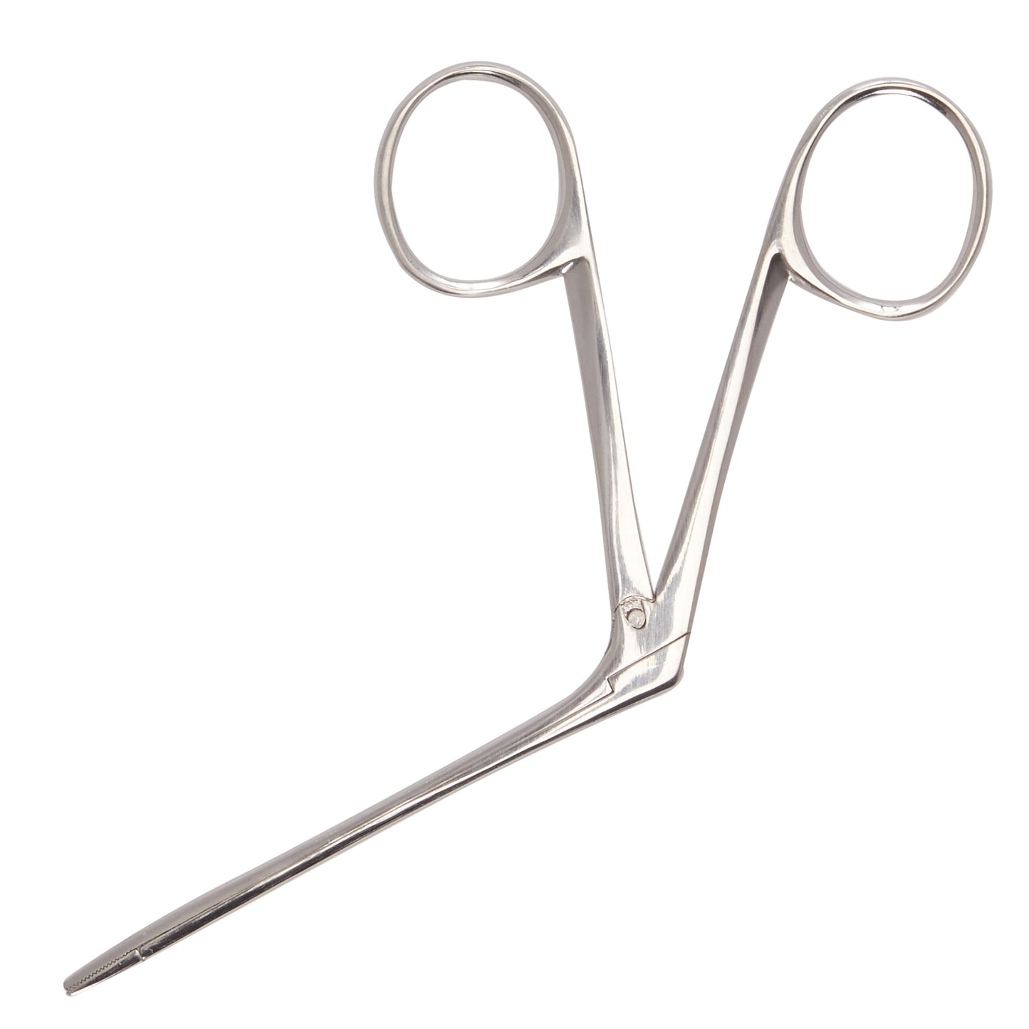 Alligator Forceps Hartmann 3-1/2 Inch Length Floor / Office Grade Stainless Steel NonSterile NonLocking Finger Ring Handle Straight Serrated Tips