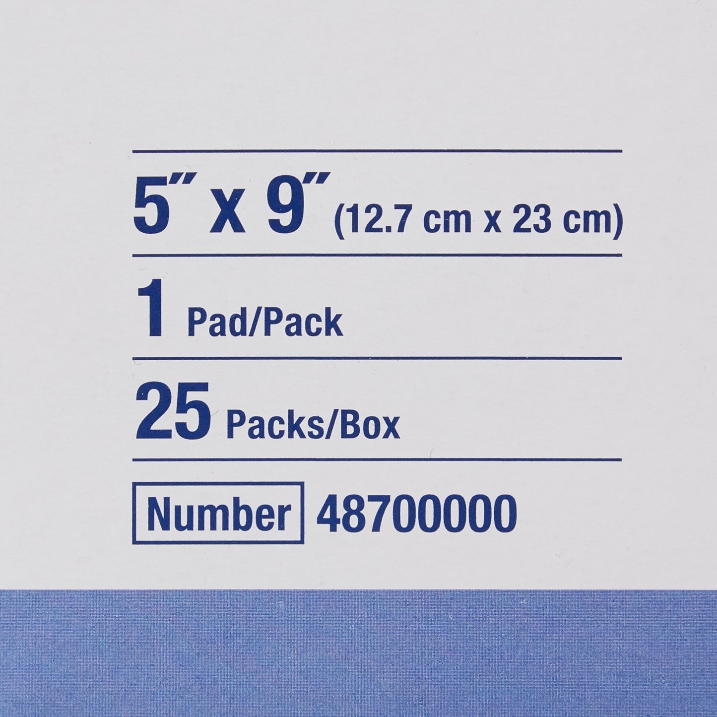 Abdominal Pad Sorbalux® ABD 5 X 9 Inch 1-Ply Sterile 1 per Pouch