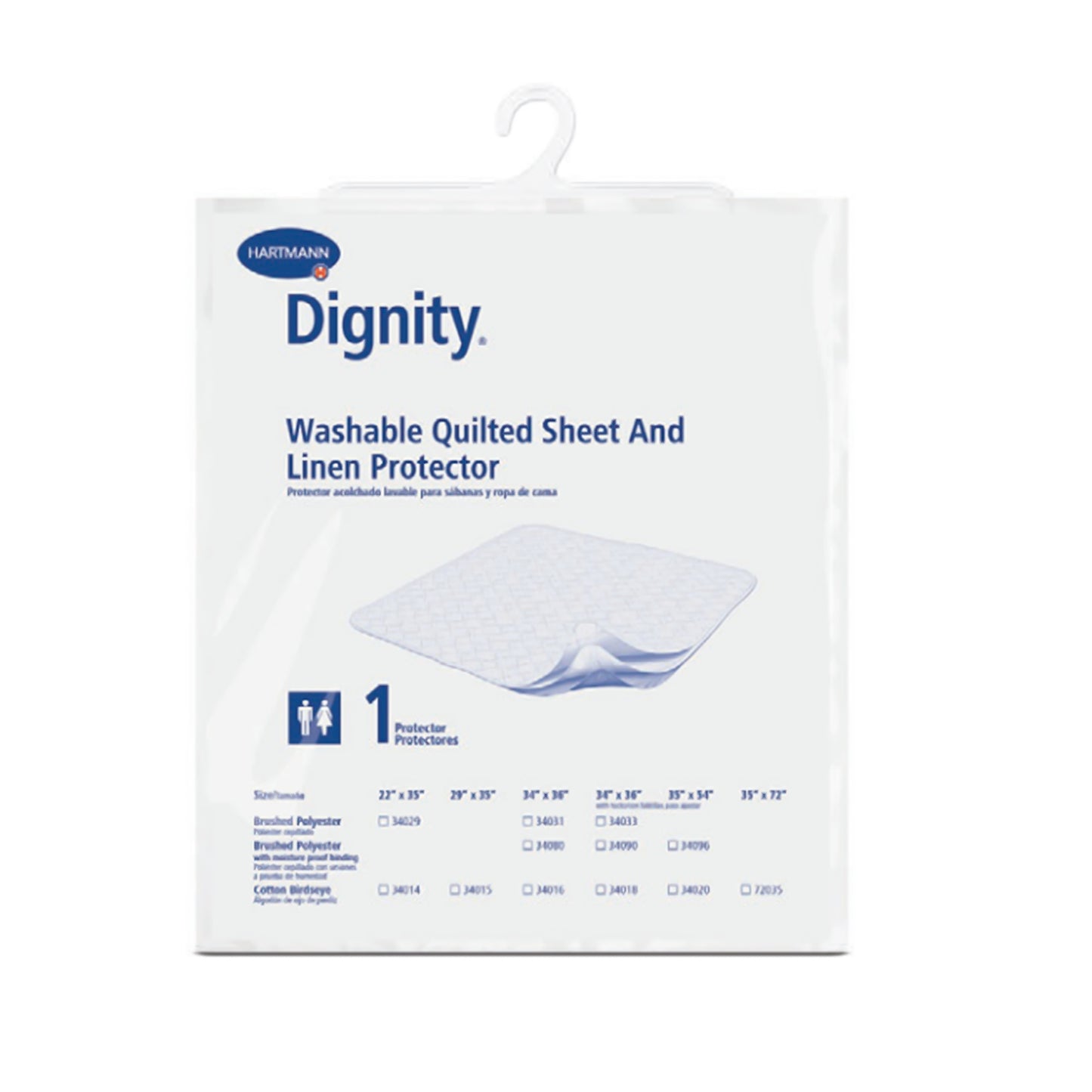 Reusable Underpad Dignity® Washable Sheet Protector 35 X 54 Inch Cotton Moderate Absorbency