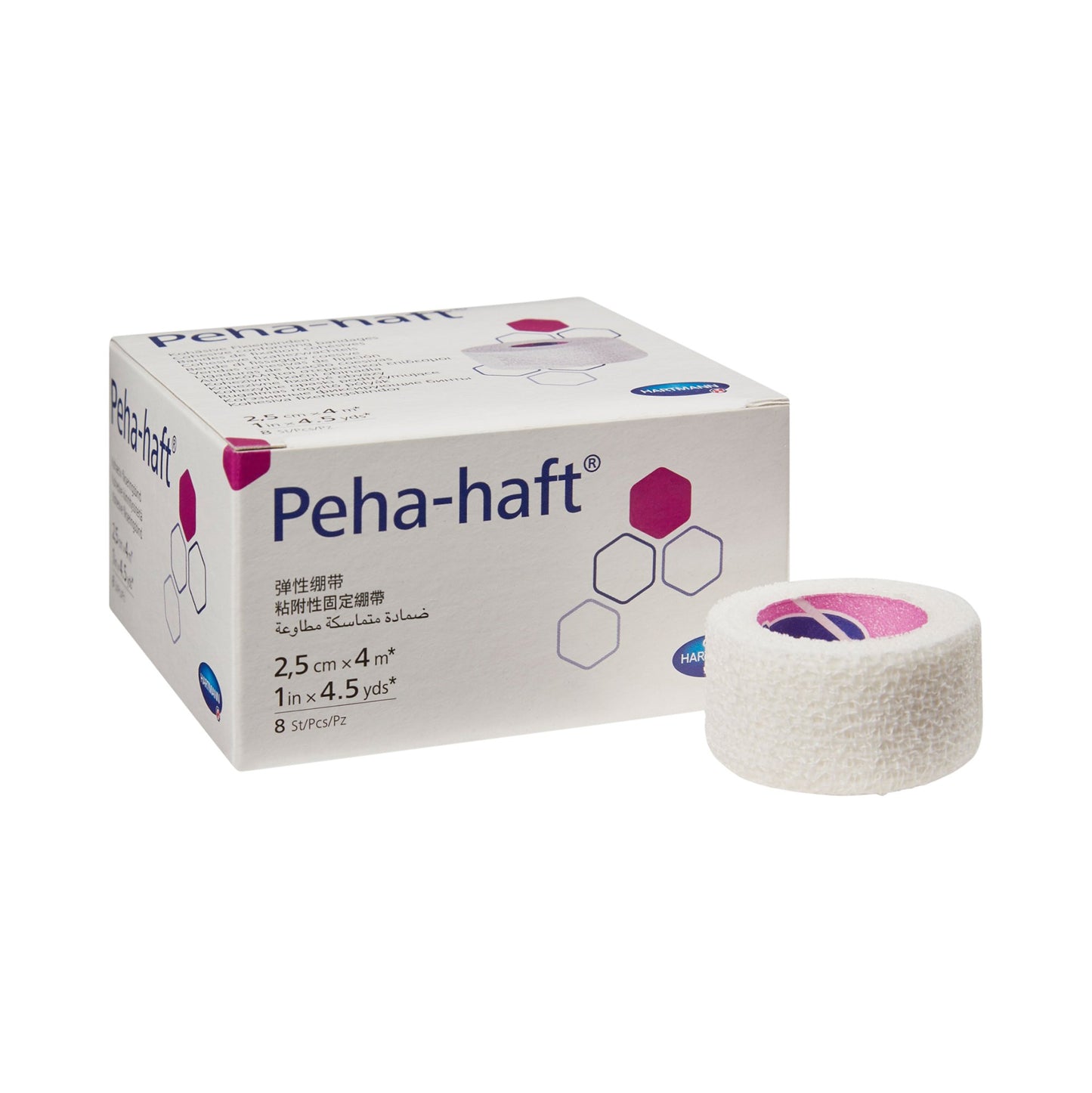Absorbent Cohesive Bandage Peha-haft® 1 Inch X 4-1/2 Yard Self-adherent Closure NonSterile Standard Compression