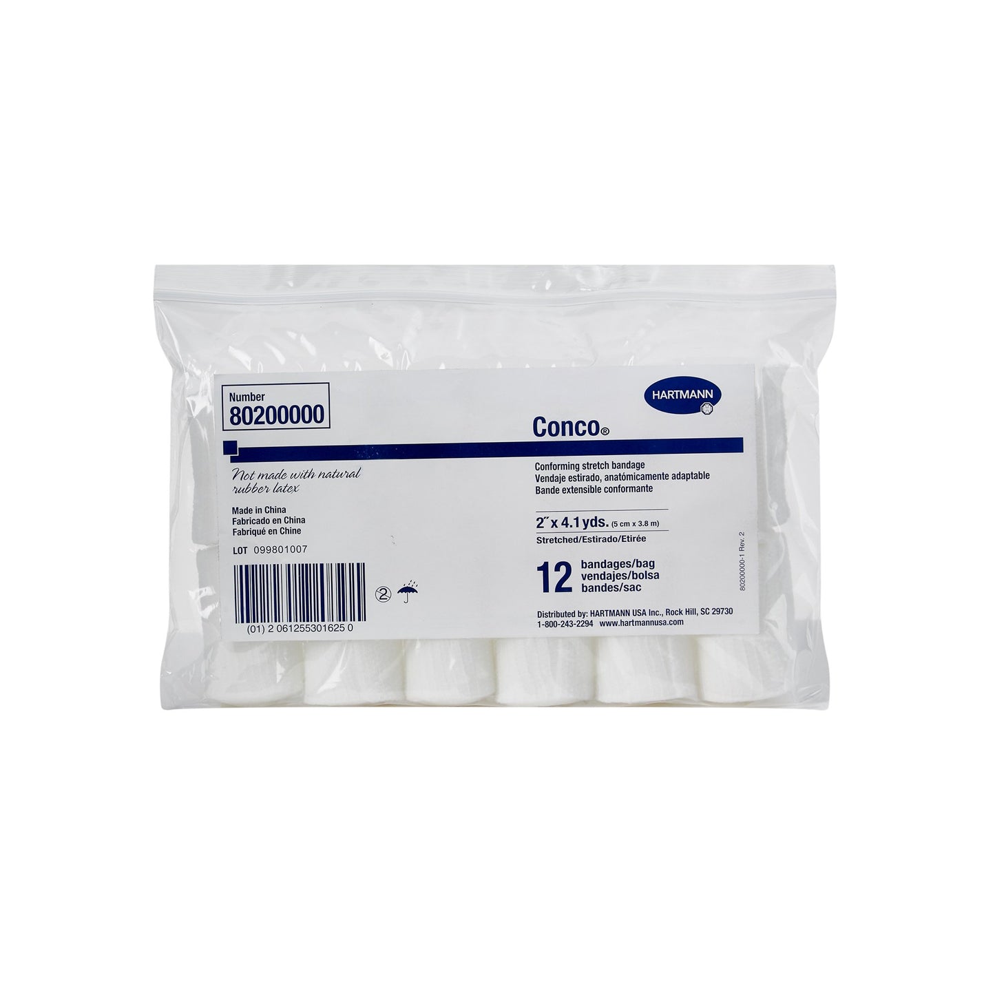 Conforming Bandage Conco® 2 Inch X 4-1/10 Yard 1-Ply NonSterile 12 per Pack