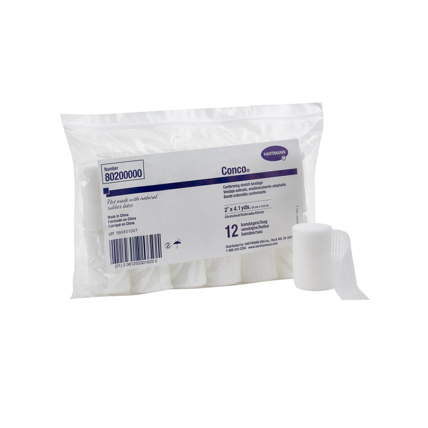 Conforming Bandage Conco® 2 Inch X 4-1/10 Yard 1-Ply NonSterile 12 per Pack