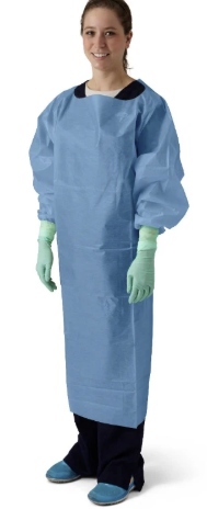 Disposable Open-Back Poly-Coated Cover Gown